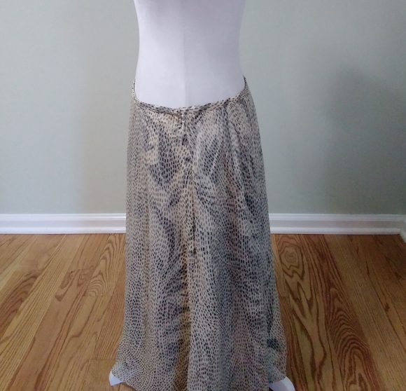 2/$15 Talbots Print Silk Skirt - Picture 2 of 5